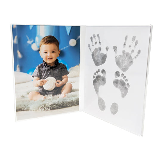 Double acrylic glass frame with Magic Footprint Special Set