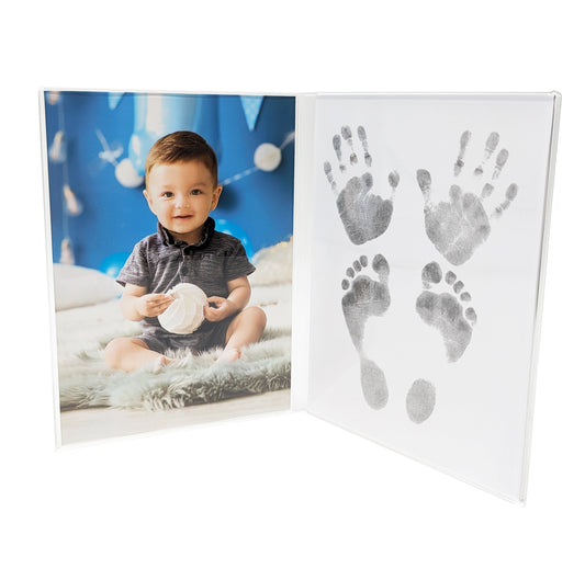 Doppelacrylglasrahmen mit Magic Footprint Abdruckset