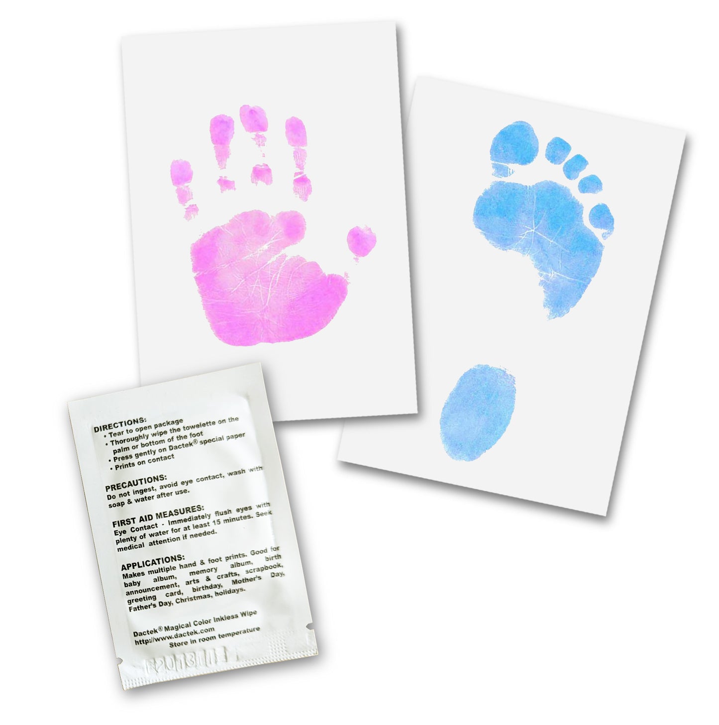 Set colorato Dactek per l'impronta dei piede e della mano