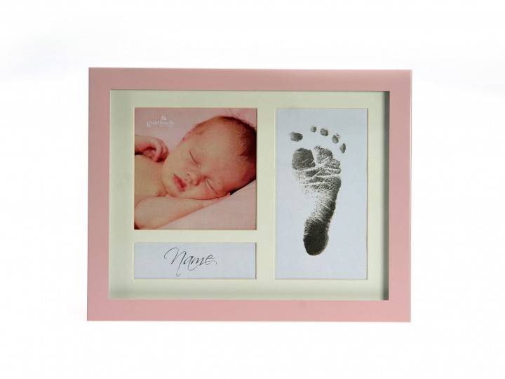 First Steps Footprint Metallrahmen mit Magic Footprint Abdruckset