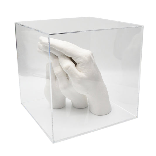 Set di oggetti d'impatto "Family Hands" TRIO+ con cubo in vetro acrilico