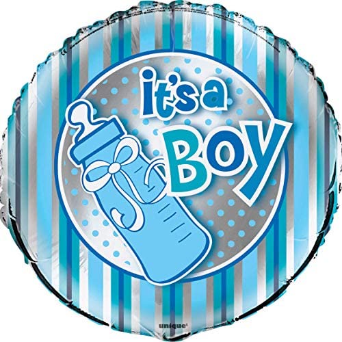 Unique Party Supplies 45,7cm Folienballon zur Babyparty mit It's a Boy-Aufschrift