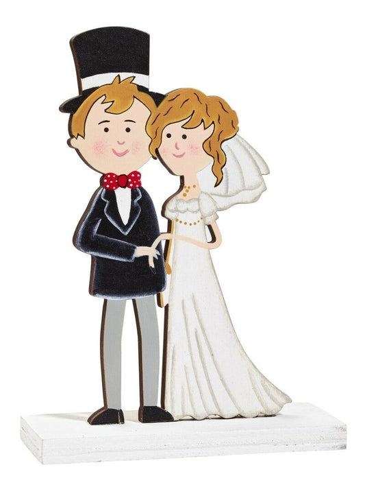 Hochzeitspaar aus Holz, ca. 12 cm