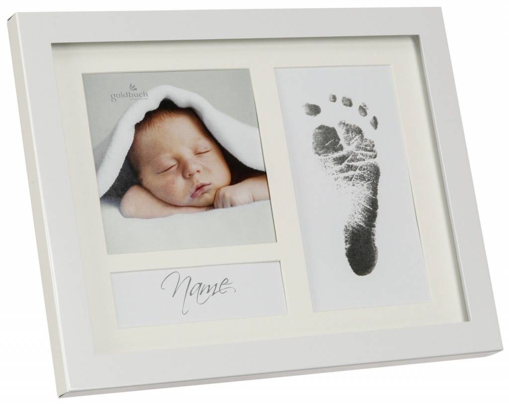 First Steps Footprint Metallrahmen mit Magic Footprint Abdruckset